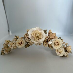Vintage hair comb hair accessories floral bridal headpiece with snaps